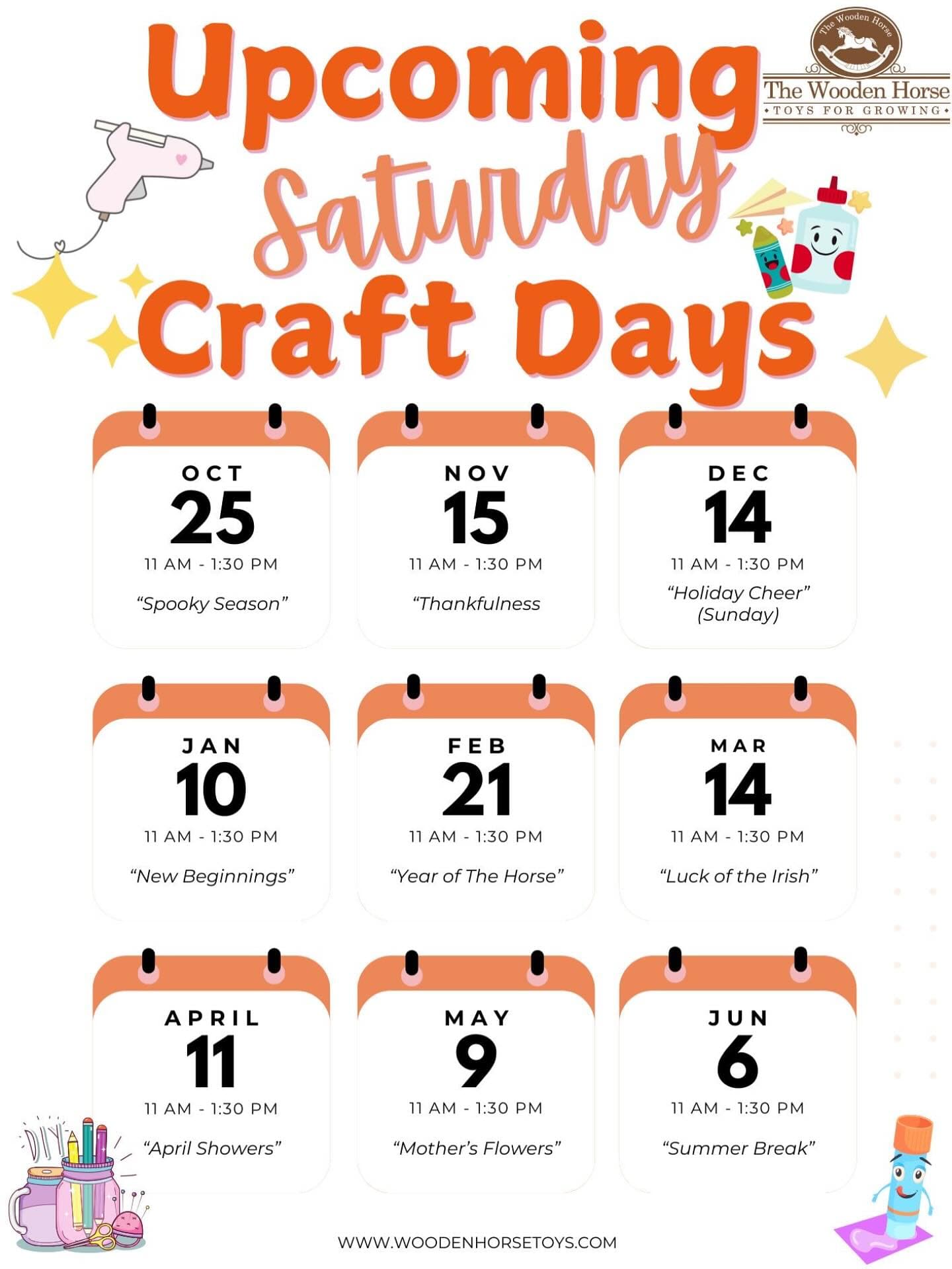 Craft Days at Wooden Horse Toys, Los Gatos